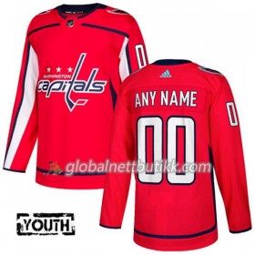 Washington Capitals Hockeydrakt Custom 2017-2018 Rød Adidas Authentic - Barn